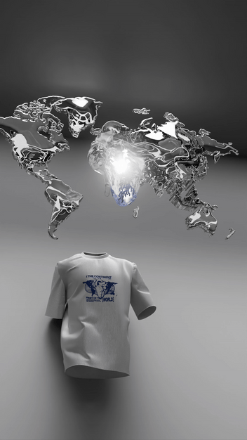 WHITE-BLUE TEE (NEW YEARS SALE)